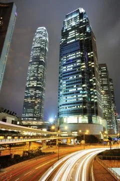 City dynamic night Stock Photos