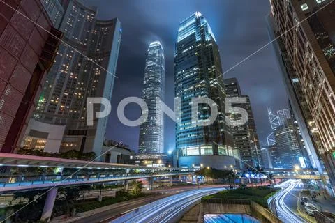 City Dynamic Night Stock Photos