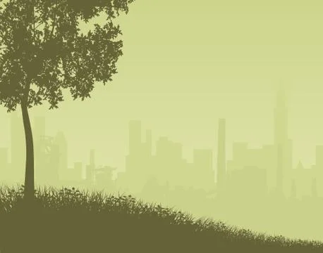 City edge Stock Illustration