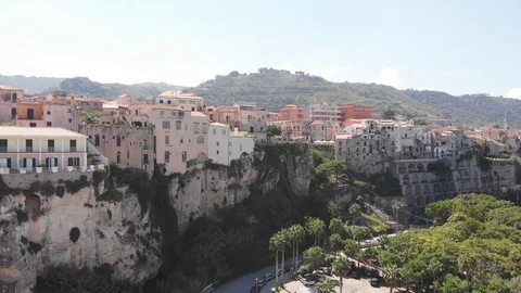 City Edge Skyline Of Tropea Stock-Footage 99163290
