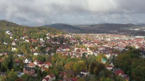 The city of Eisenach in Thuringia Stock Footage 220421534