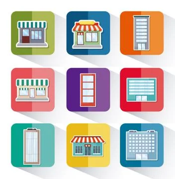 City elements design Ilustração Stock