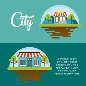 City elements design Ilustração Stock