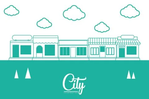 City elements design Ilustração Stock