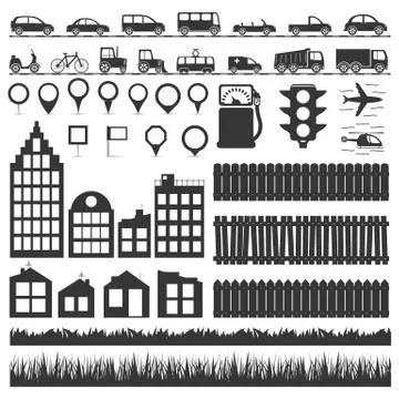 City Elements Stock Illustration
