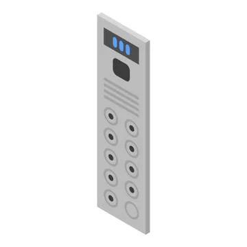 City elevator panel icon, isometric style Stock Illustration