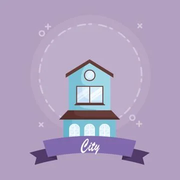 City emblem design Ilustração Stock