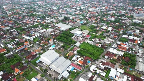 A City environment Denpasat in Bali Stock Footage