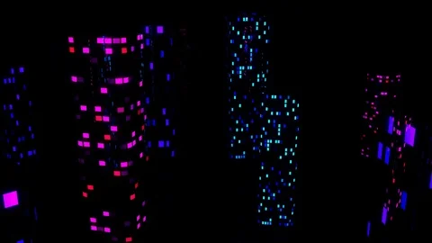 City Equalizer 4 Looping Animation Stock Footage 73615158