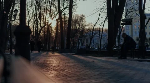 The city in the evening Stock Footage 62681565