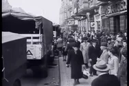 City Filled With Joyous Citizens, Shops And Stalls - 1949 Stock Footage