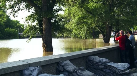 City in Flood Stock Footage 50888565