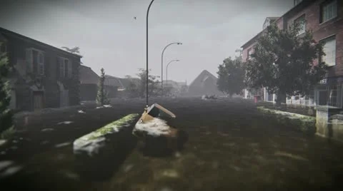 City flooded Stock Footage 20442765