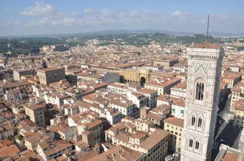 City of Florence, the view from the Cathedral Stock Photos