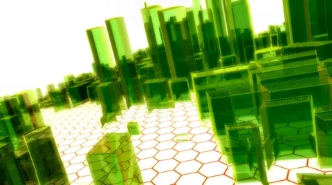 City Fly (HD) Video stock 7743506