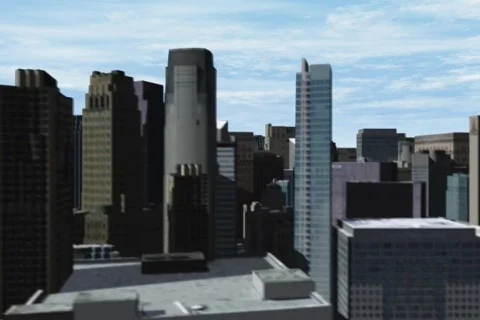 City Flyby Stock Footage 83243