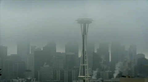 City fog Stock Footage