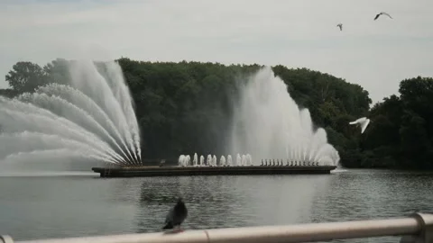 City fountain in the Park Video stock 138584341
