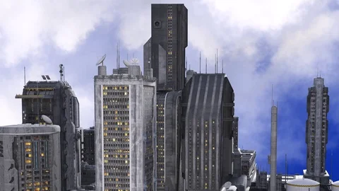 City of the future - 3d rendering Stock Footage 120133585