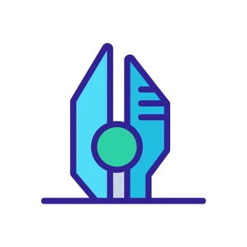 City future icon vector. Isolated contour symbol illustration Stock Illustration
