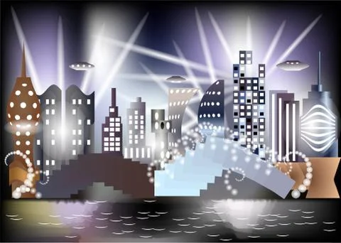 City ??of the future Stock Illustration