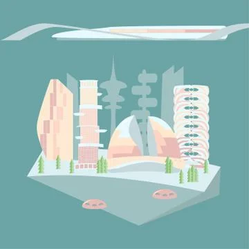 City of the future Stock Illustration