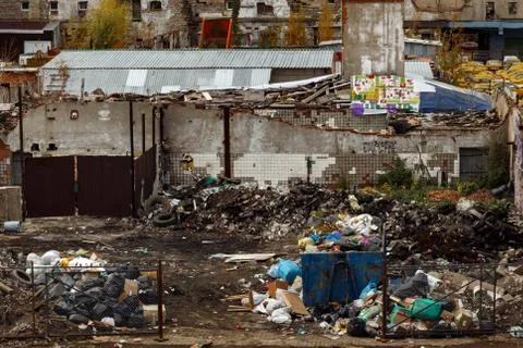 City garbage dump. Environmental problems Stock Photos