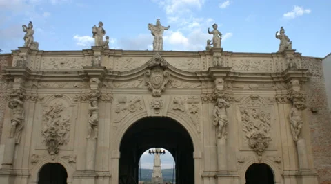 City gate in Alba Iulia Stock Footage 64048654