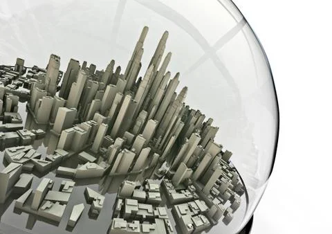 City globe Illustrazione stock