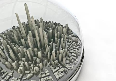 City globe Illustrazione stock