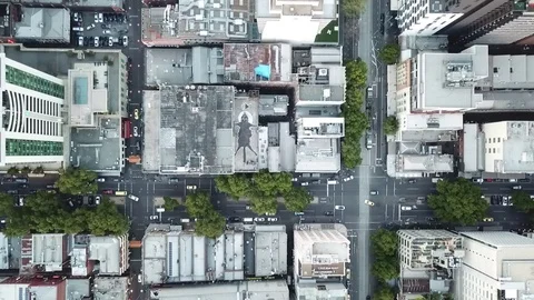 City grid aerial Video stock 87808142