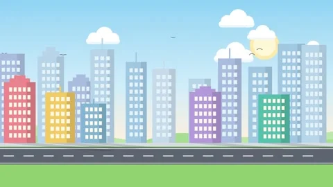 City growing from empty land Stock-Footage 348622658