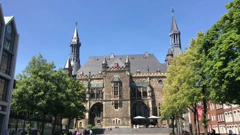 City hall, Aachen, Germany Stock Footage 138045250