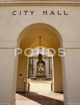 City hall archway entrance Stock Photos