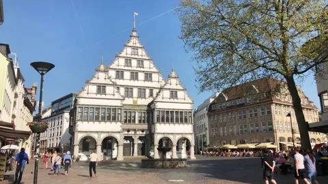 City hall, Paderborn, Germany Stock Footage 138197162