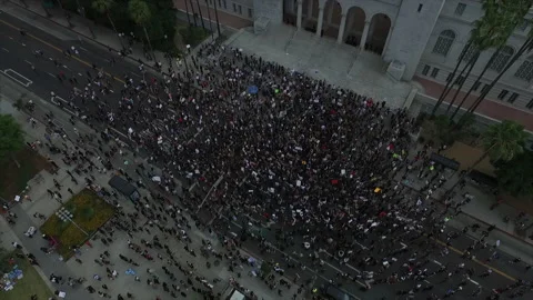 City Hall Protests Stock Footage 132168244