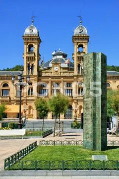 City hall in san sebastian (donostia) Stock Photos