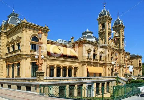 City hall in san sebastian (donostia) Stock Photos