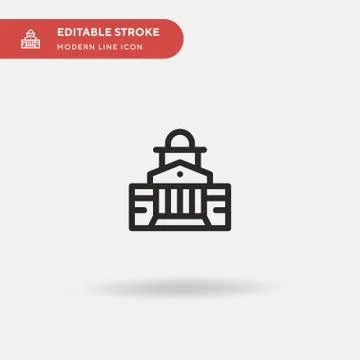 City Hall Simple vector icon. Illustration symbol design template for web mob Stock Illustration