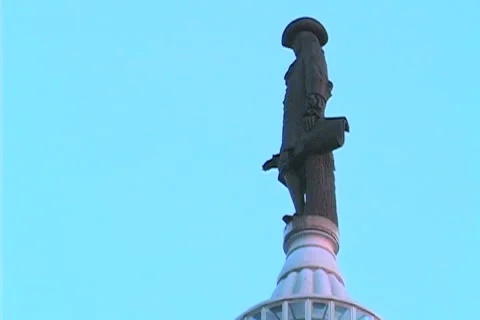 City Hall Top Statue Video stock 6915286