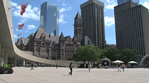 City hall, Toronto, Canada Stock Footage