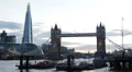 City Hall, Tower Bridge, London England UK United Kingdom Thames River, Shard HD Footage