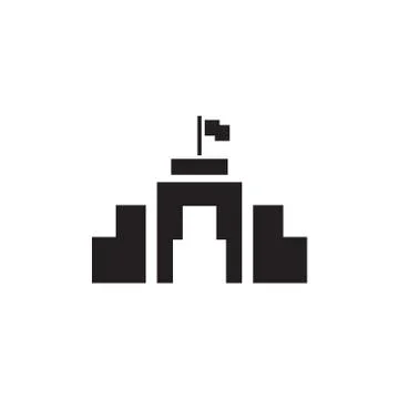City hall vector icon design template Stock Illustration