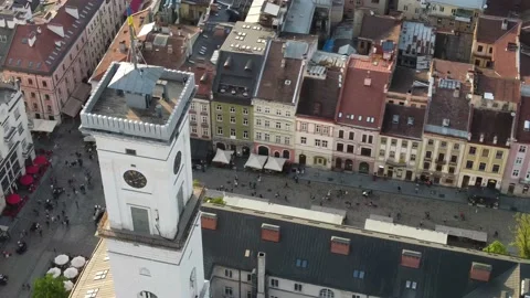 City ​​hall view from height Stock Footage 161264849