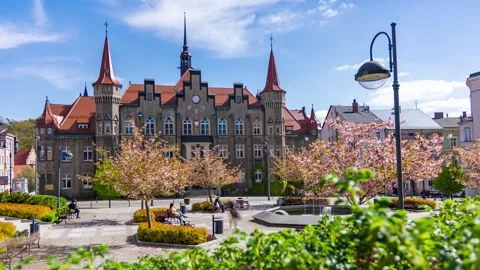 City Hall in Wałbrzych Stock Footage 273548884