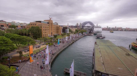 City harbor timelapse Stock Footage 35654861