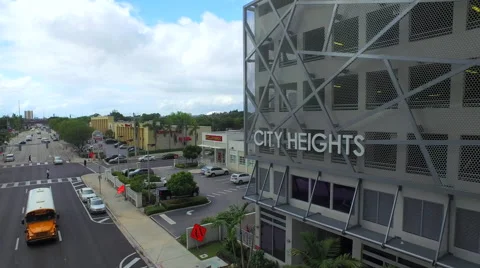 City Heights Reverse Stock Footage 60648763