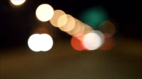 City highway lights bokeh Stock Footage 40953553