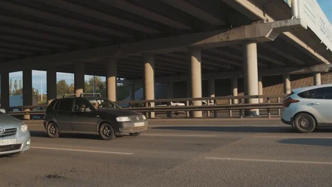 City highway on a summer day Stock Footage 124441153