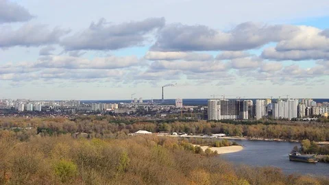 City on the horizon Video stock 95545895